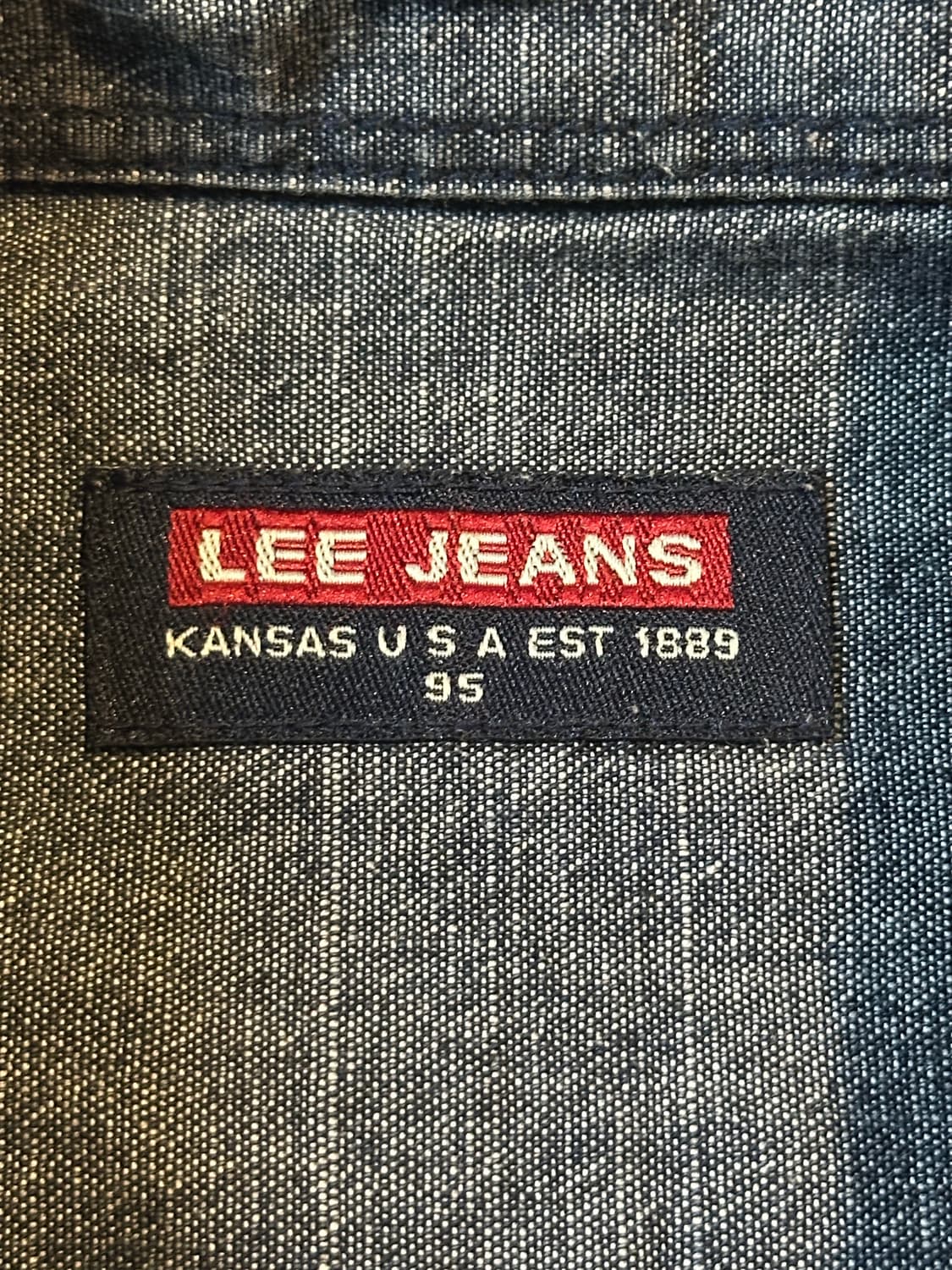 리 진스 LEE JEANS 투포켓 데님 반팔셔츠 흑청 상품이미지4