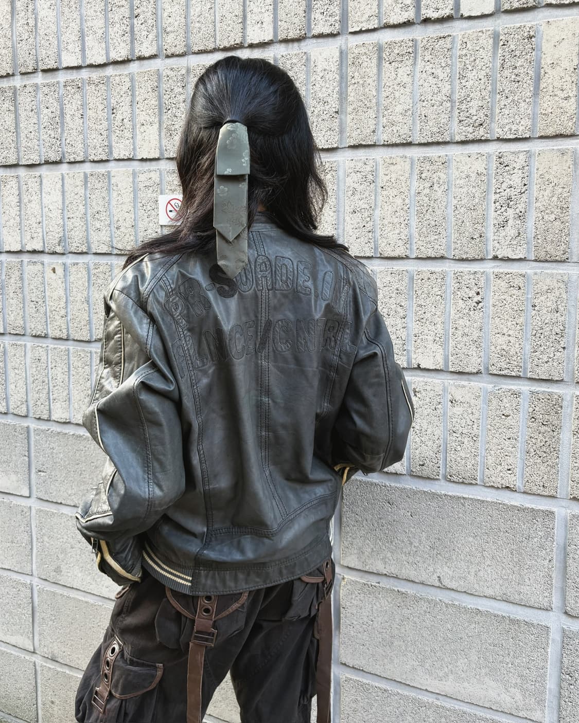 올드 디젤 그런지 리얼 레더 바이커자켓 상품이미지3