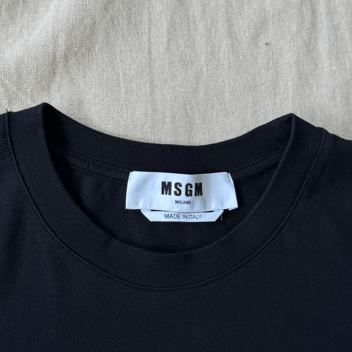 MSGM 블랙 빅로고 반팔 M 상품이미지3