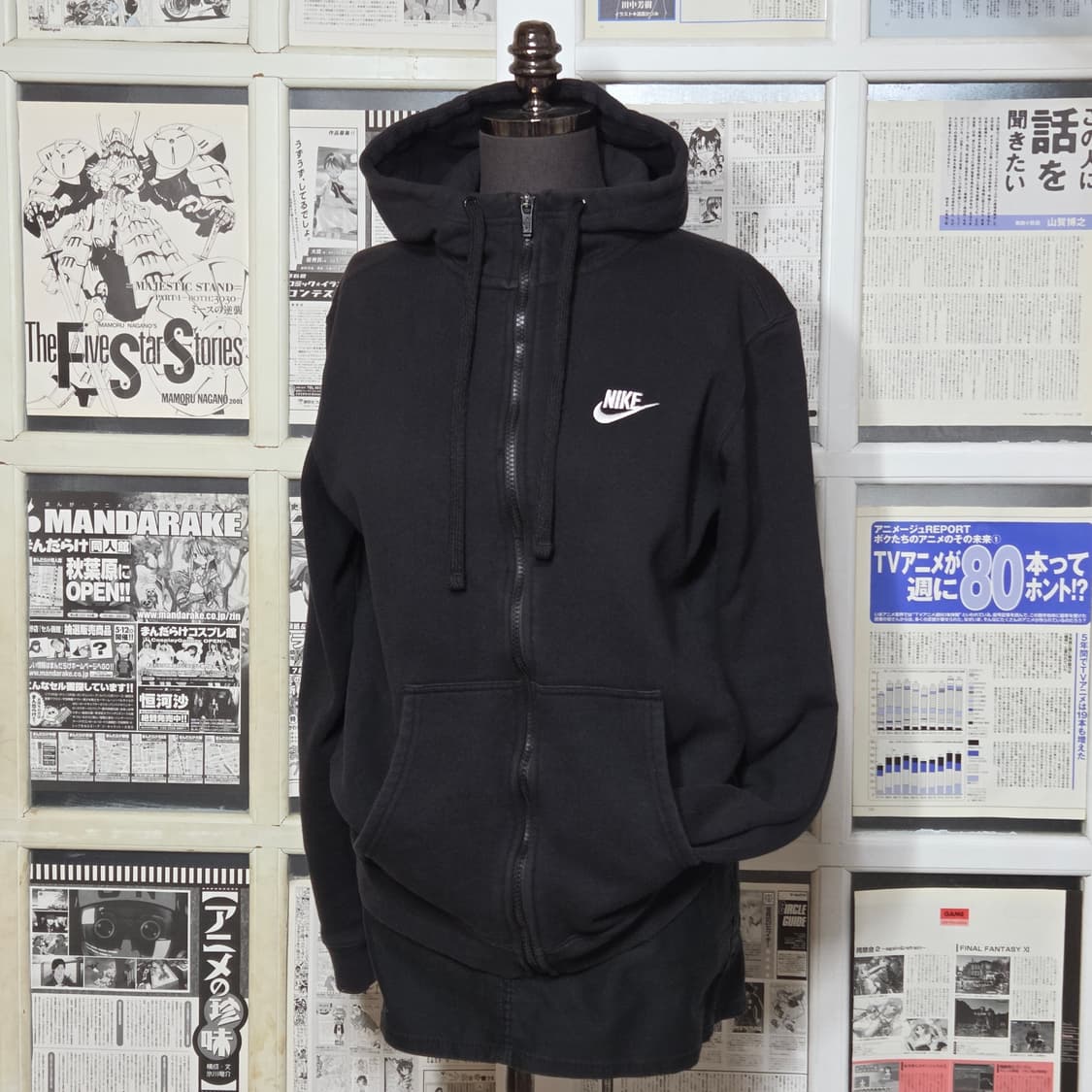 나이키 베이직 스우시 블랙 후드집업 상품이미지2