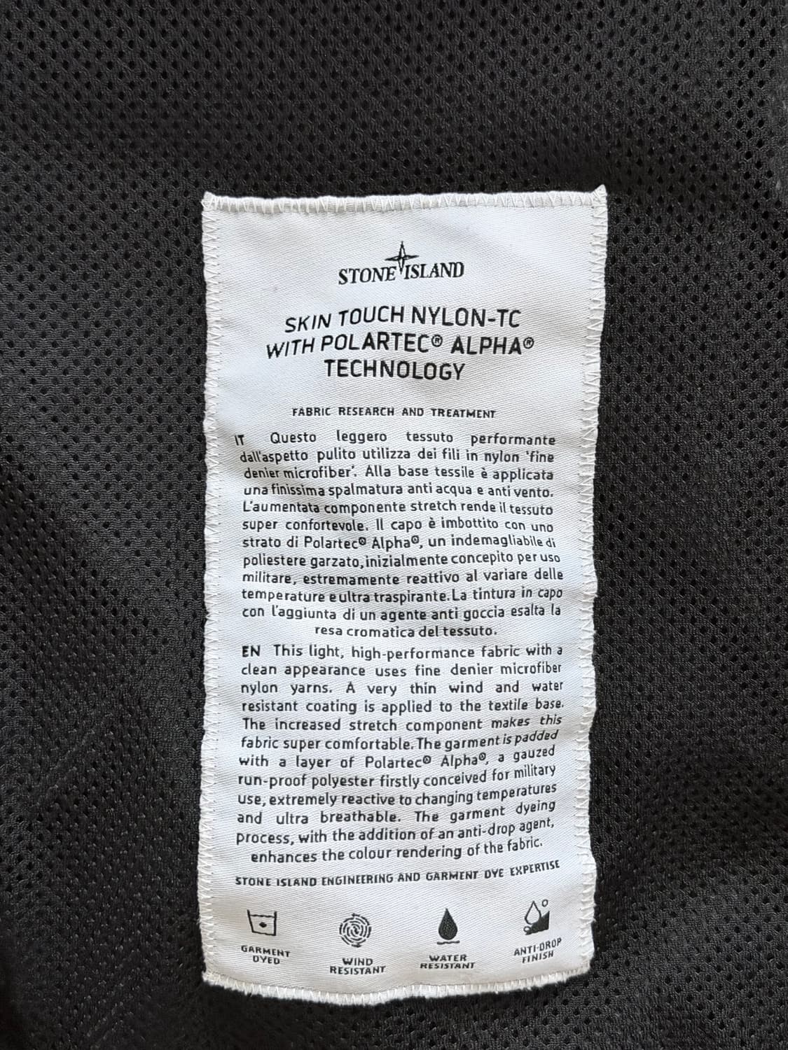 스톤아일랜드 스킨터치 나일론-TC 블랙 L 상품이미지5