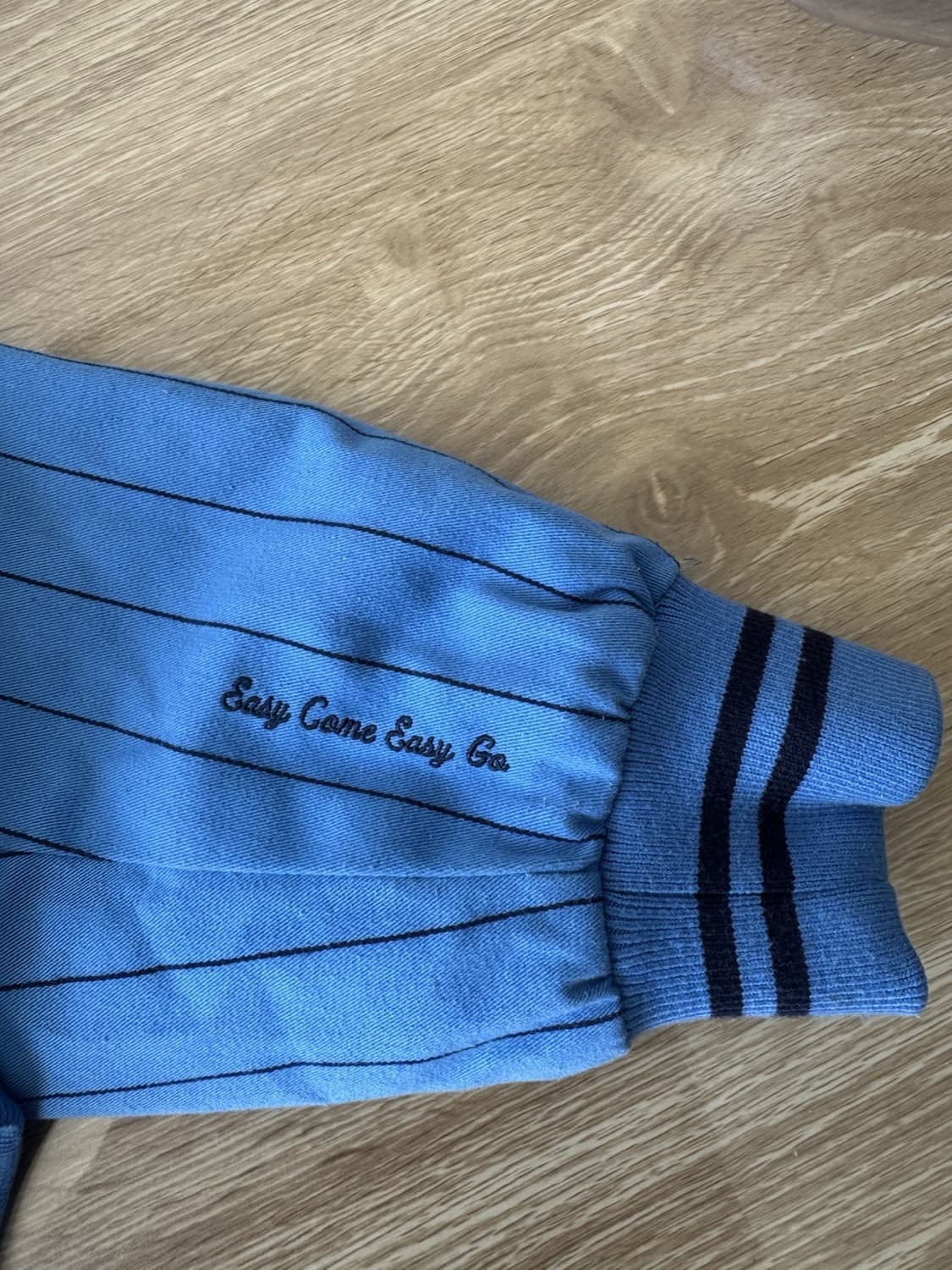 슈프림 사이코 핀스트라이프 스타디움 자켓 블루 상품이미지4