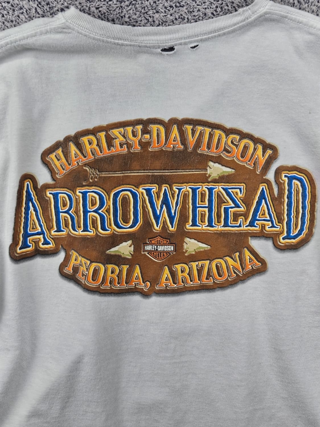 2005 할리데이비슨 빈티지 반팔 티셔츠 (S추정) / 11793 상품이미지9