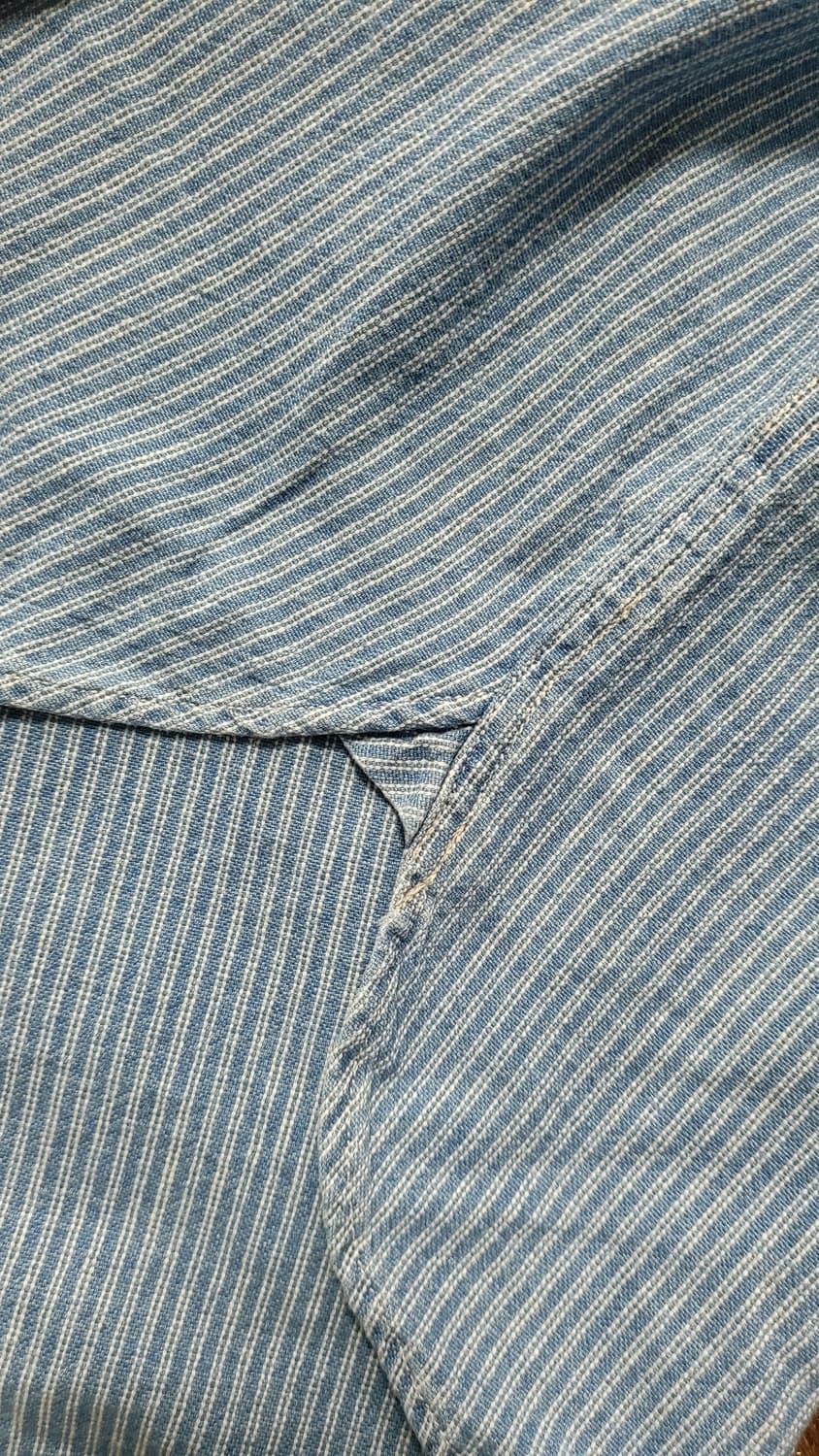 RRL 남성용 블루 스트라이프 남방(XL) 상품이미지9