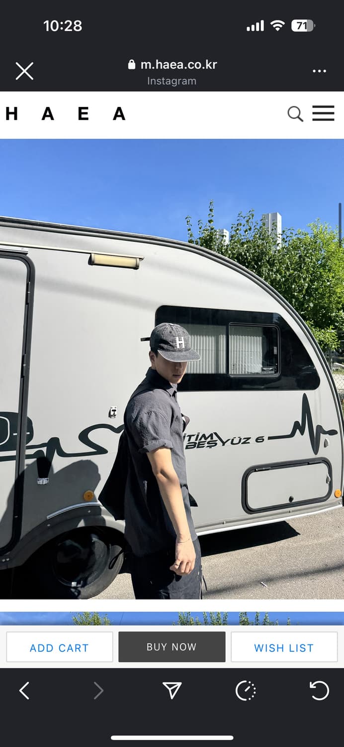 헤아 흑청 데님 브림캡 볼캡 상품이미지8