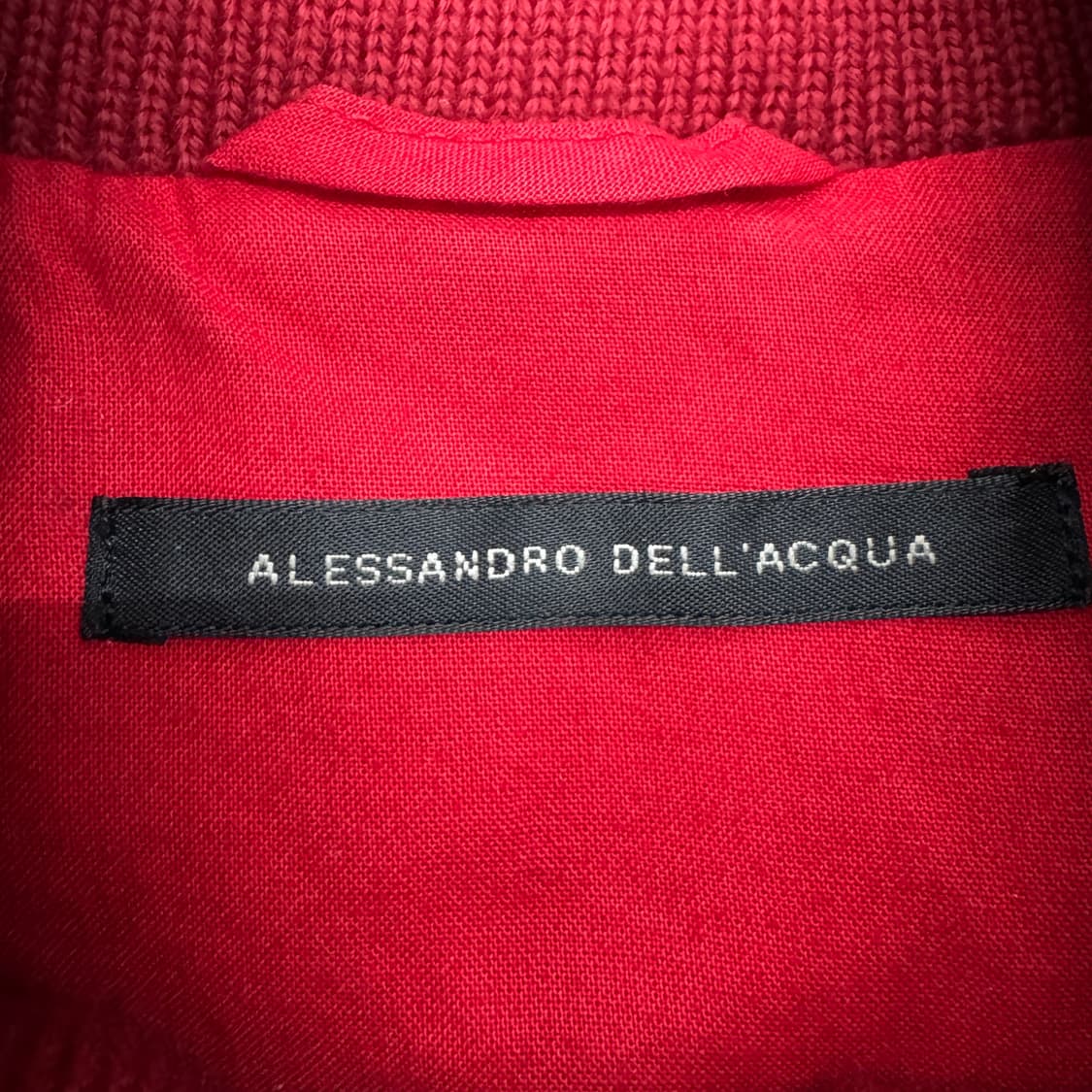 알레산드로 델라쿠아 유광 바이커 패딩 레드 상품이미지6