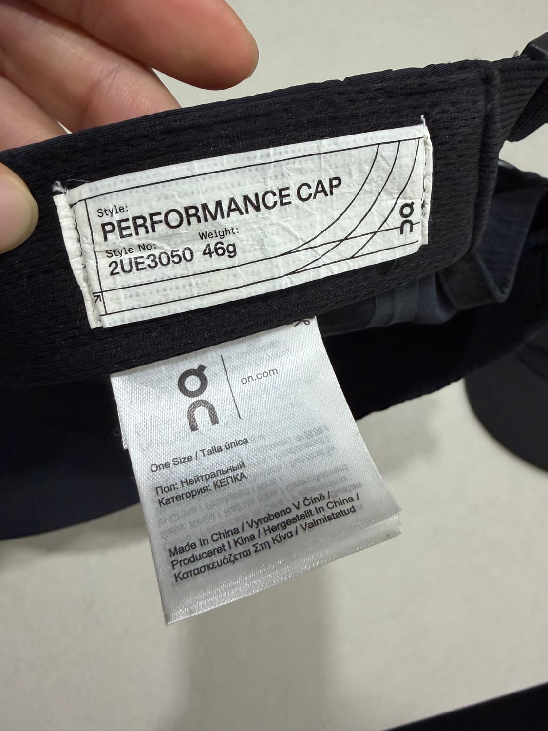 온러닝 퍼포먼스 캡 블랙 상품이미지3