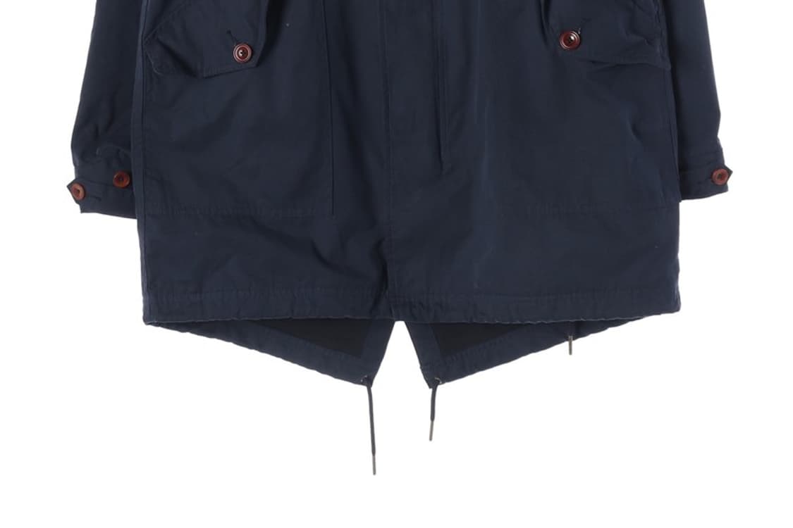 프레드페리 로고 자수 피쉬테일 후드 파카 네이비 M 상품이미지6