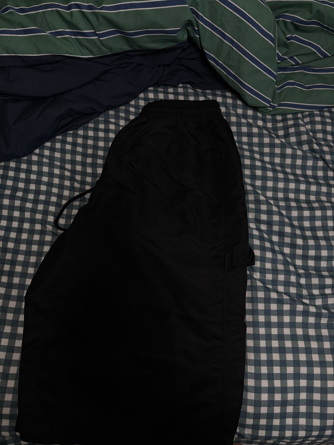 mjd 리나일론 와이드 카펜터 버뮤다 팬츠 블랙 상품이미지4