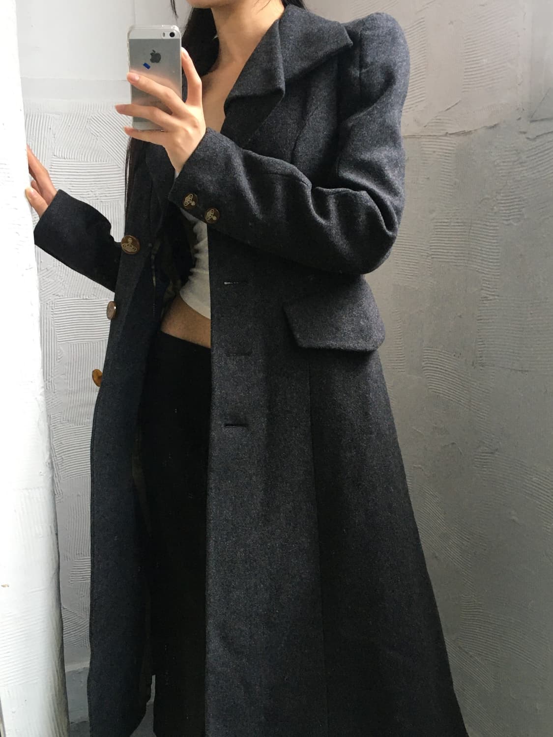 Vivienne Westwood 비비안웨스트우드 레드라벨 차콜 울 코트  상품이미지4