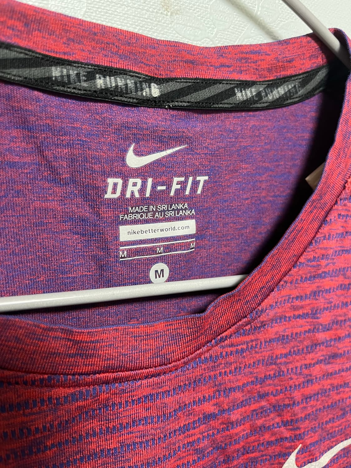 나이키 드라이핏 런닝 긴팔 M 버건디 상품이미지3