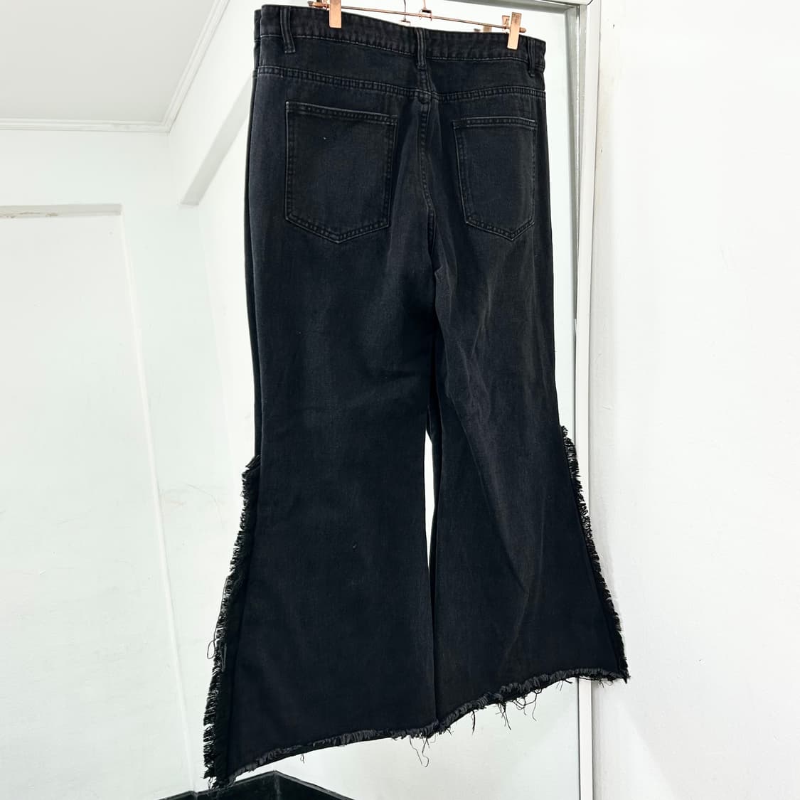 웨스턴 프린지 페인팅 부츠컷 블랙진 상품이미지5