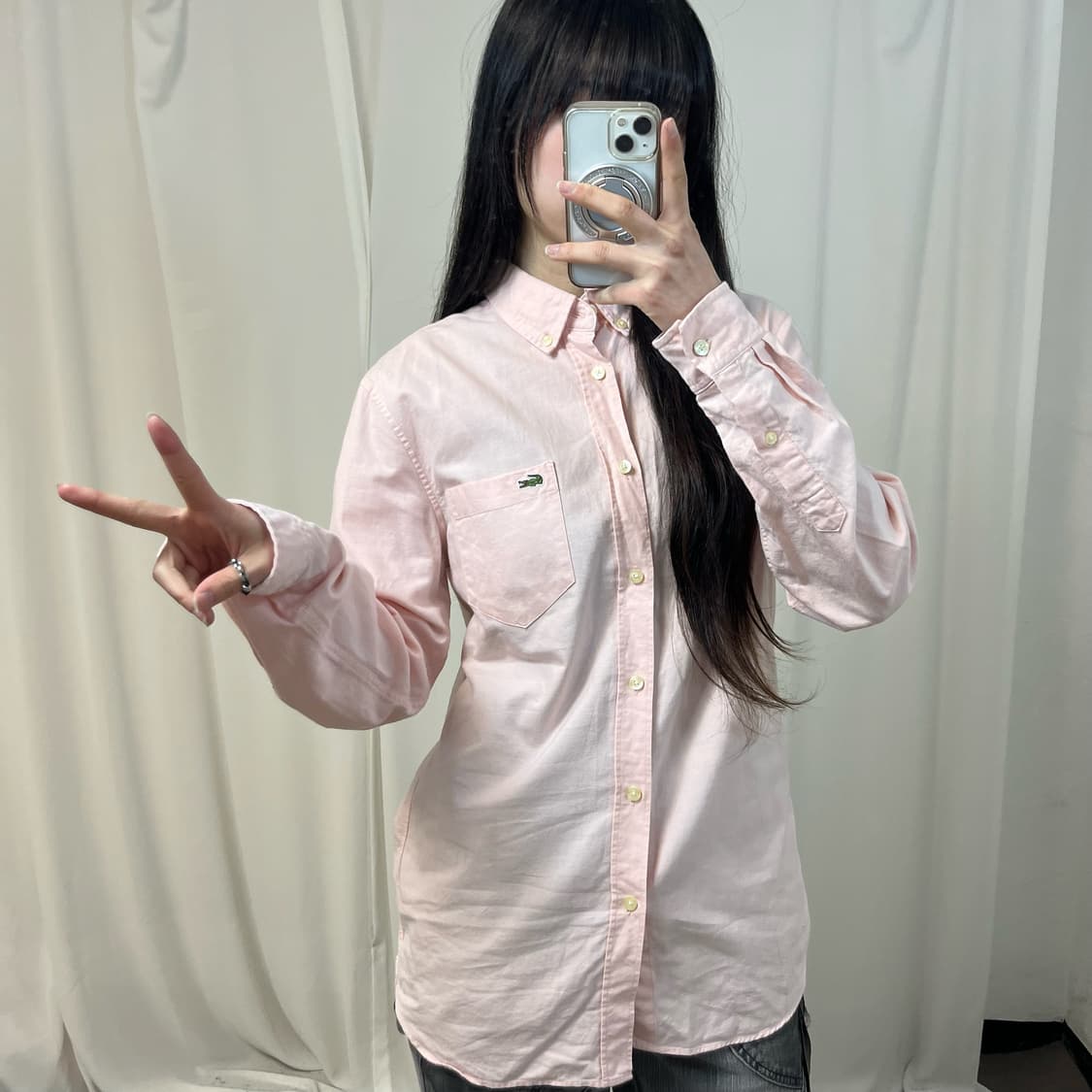 Lacoste pink shirt 상품이미지2