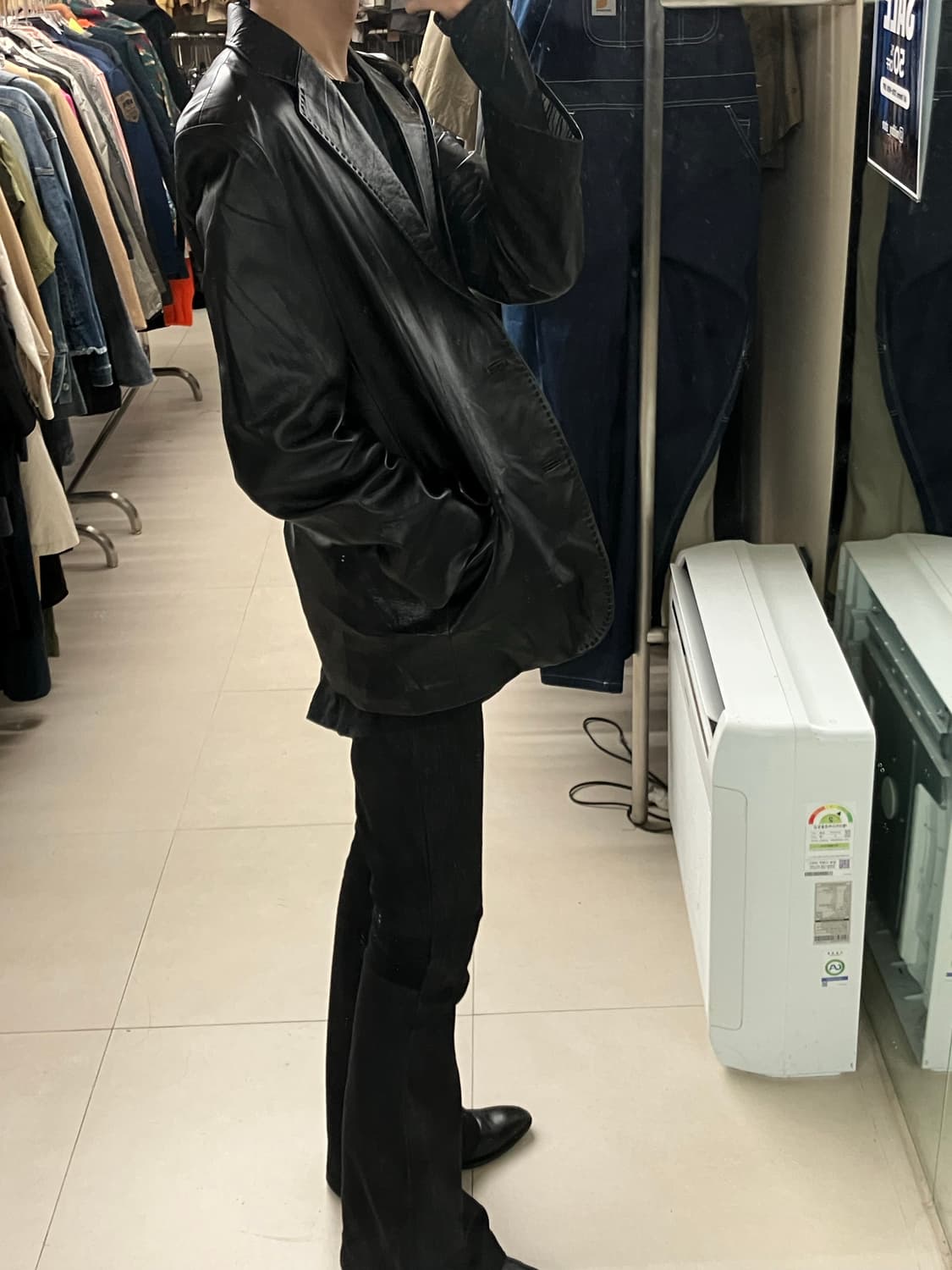 VTG 빈티지 레더 블레이저 M 상품이미지7