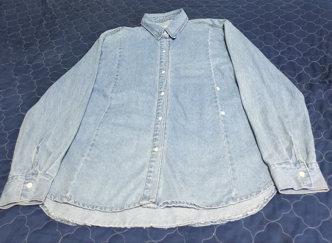 라쏭 데님 긴팔셔츠 중청 (L) 상품이미지1
