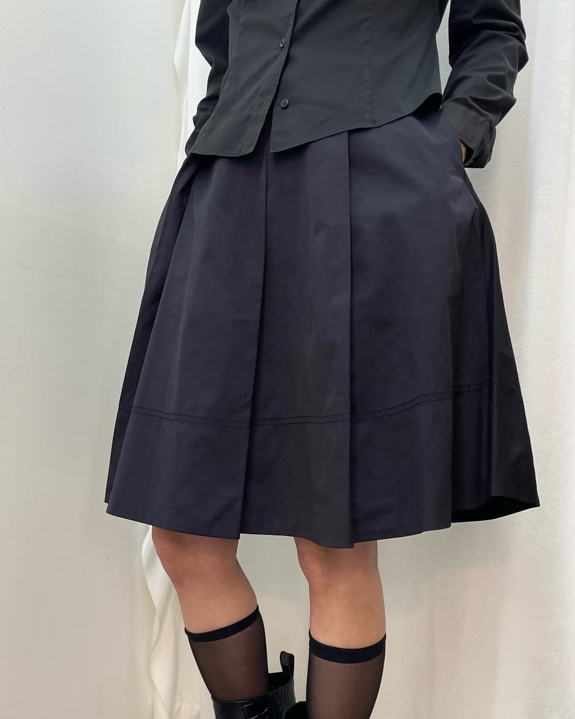 moschino 블랙 플레어 스커트 상품이미지1