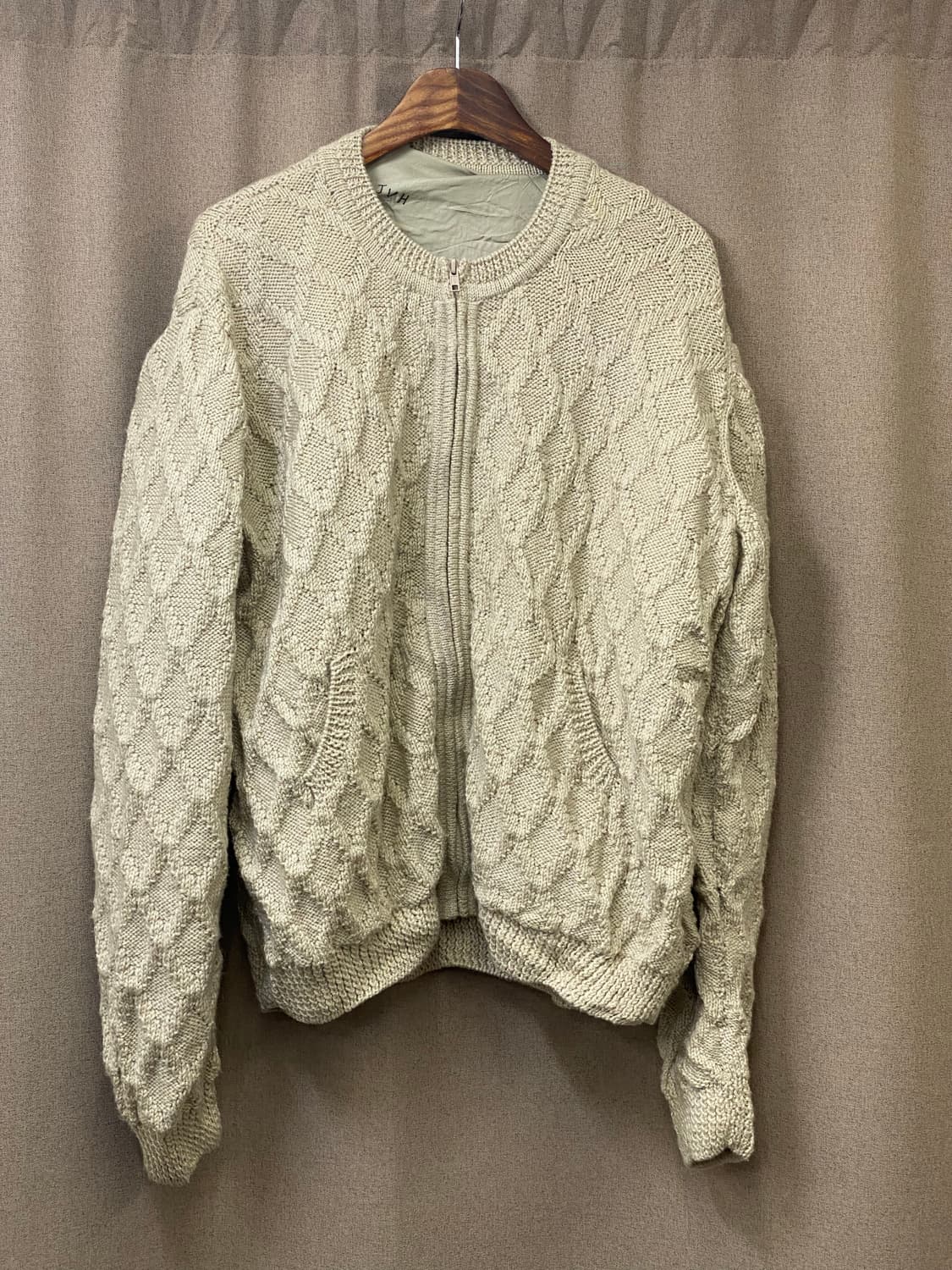 빈티지 헤비 니트 집업 상품이미지1