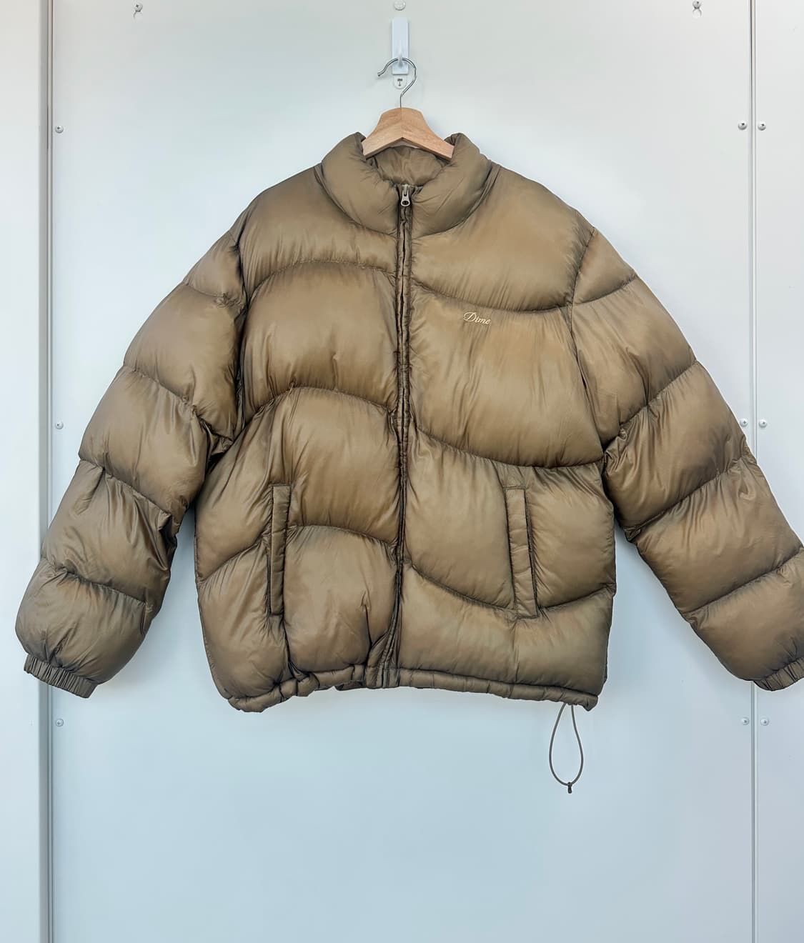 Dime 클래식 립스탑 패딩 재킷 골드 (L, 새상품) 상품이미지1