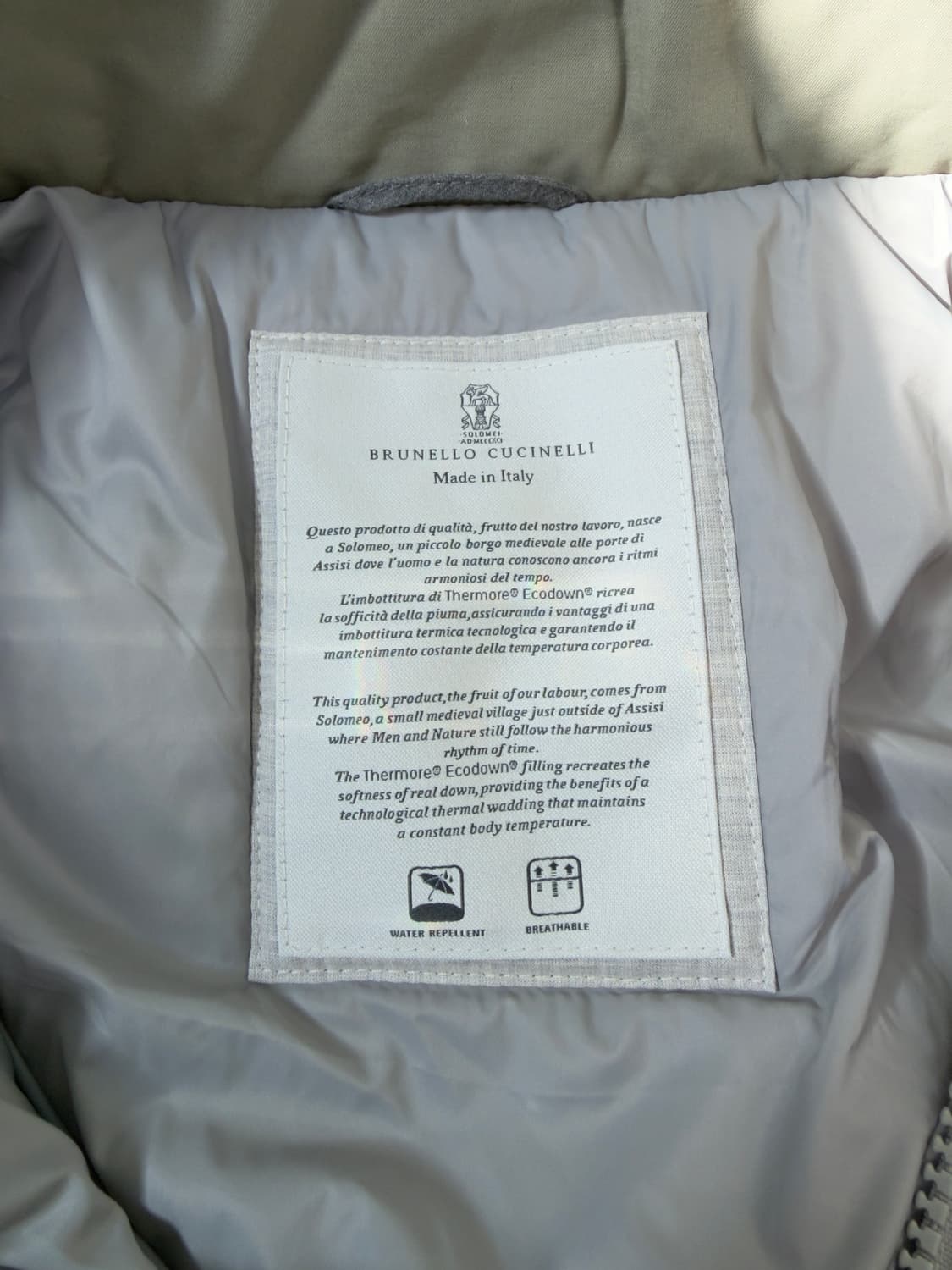 새상품 브루넬로 쿠치넬리 코트 패딩 M 정품택O 상품이미지3