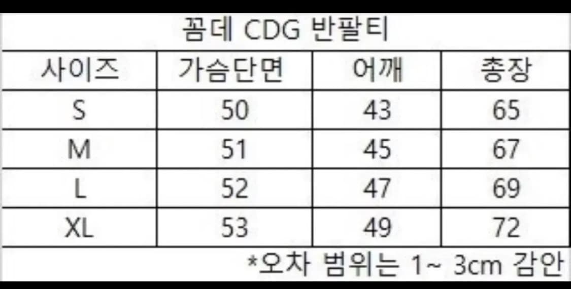 (정품/새상품) CDG 꼼데가르송 반팔 티셔츠  상품이미지6