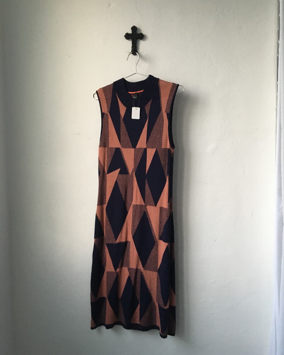 Benetton pattern knit onepiece 상품이미지2