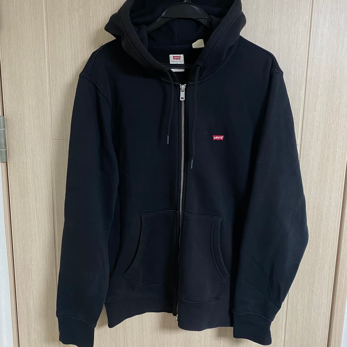 리바이스 스몰로고 후드집업 블랙 S 상품이미지1