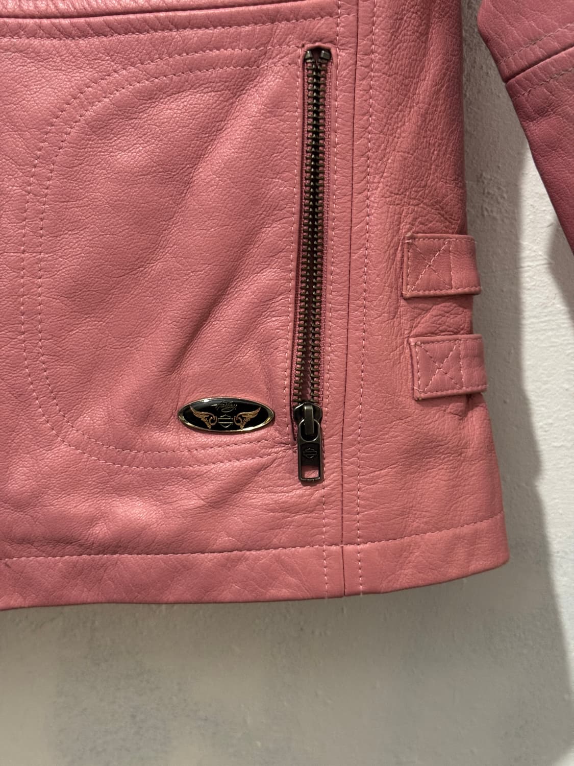 할리데이비슨 핑크 레더 라이딩 자켓 상품이미지4