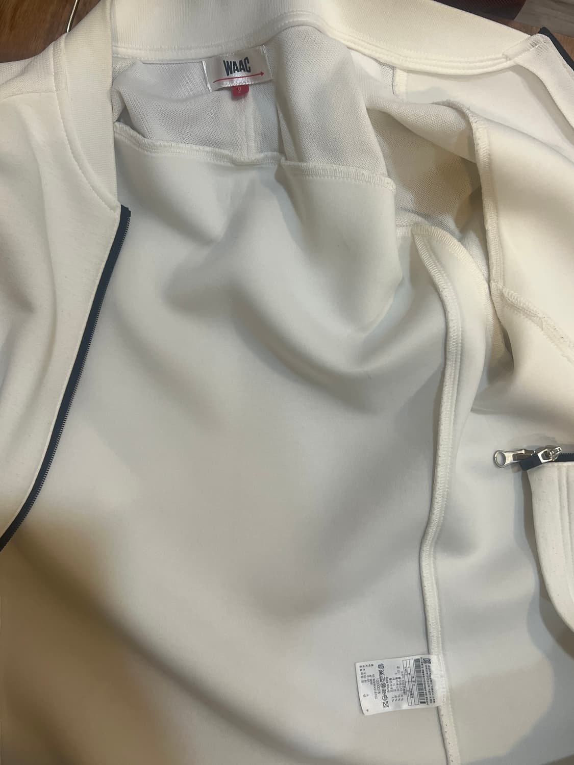 왁 WAAC 여성 아이보리 골프집업점퍼 집업가디건 상품이미지6