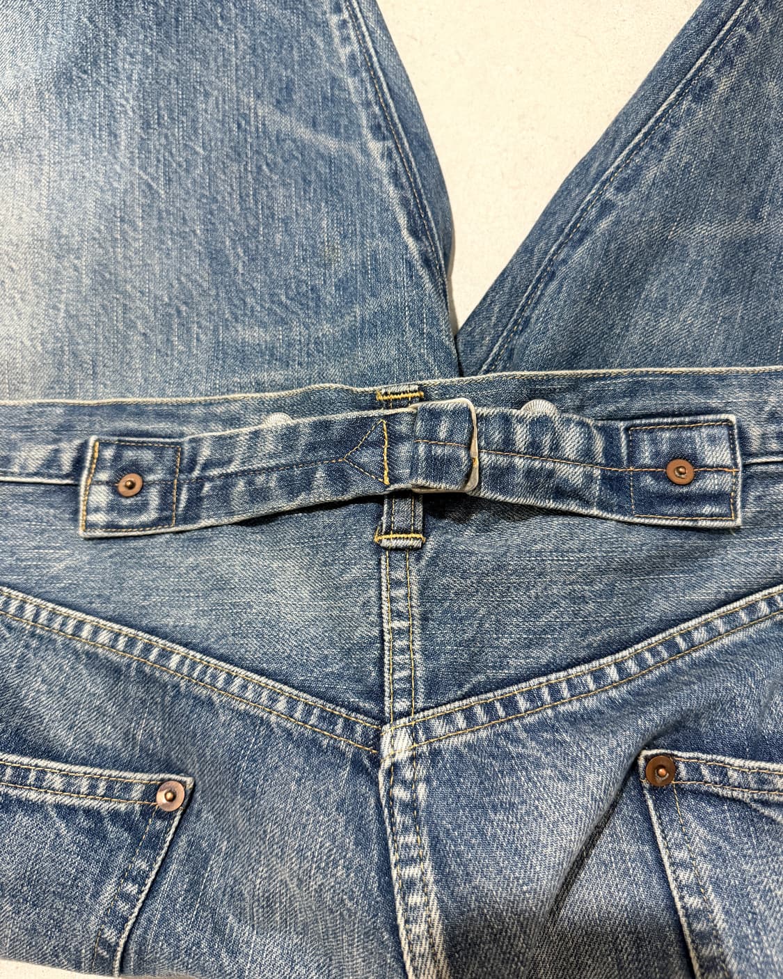 [34] 아프레쎄 no.22 워시드 와이드 데님 팬츠 인디고 상품이미지3