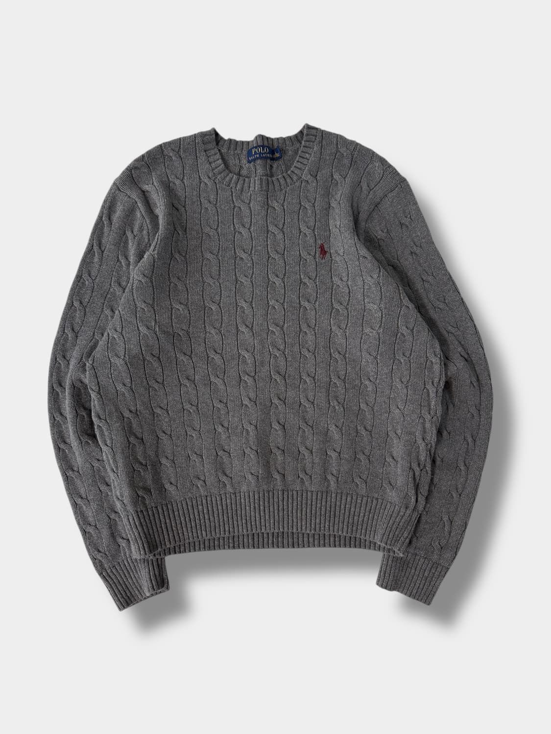 폴로 랄프로렌 루즈핏 신형 딥그레이 코튼 꽈배기 니트 상품이미지1