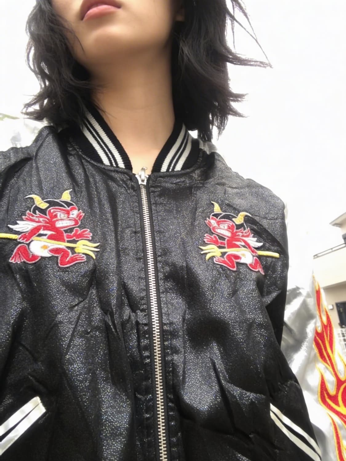 험버 스포츠웨어 자수 스카잔 자켓 상품이미지1