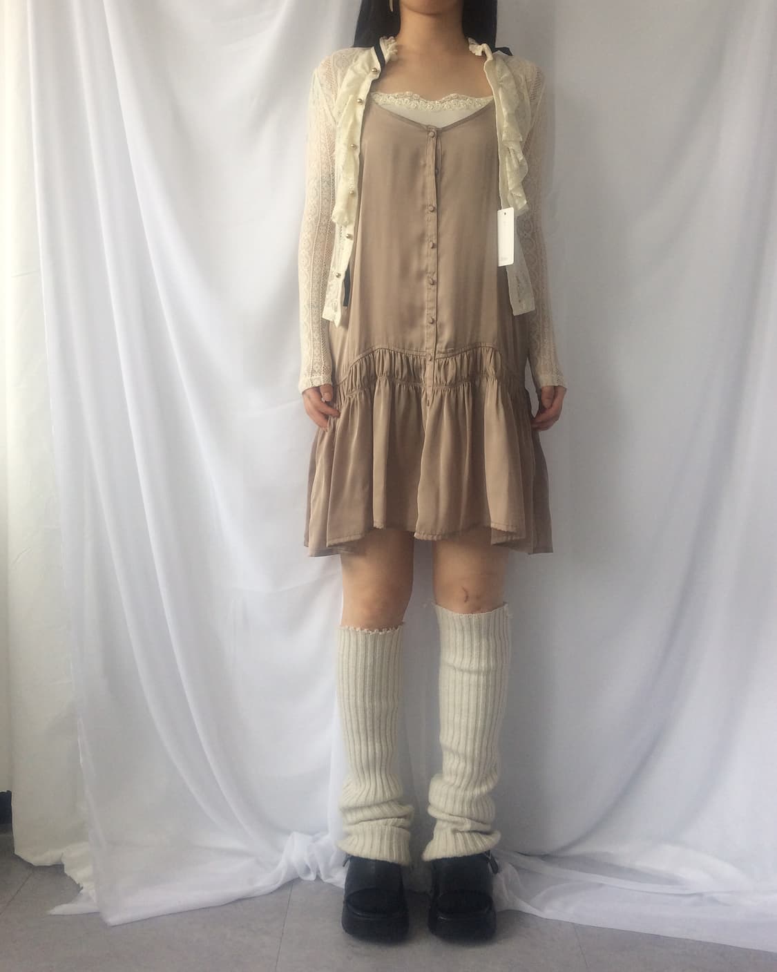 Shirring point sleeveless onepiece 상품이미지7