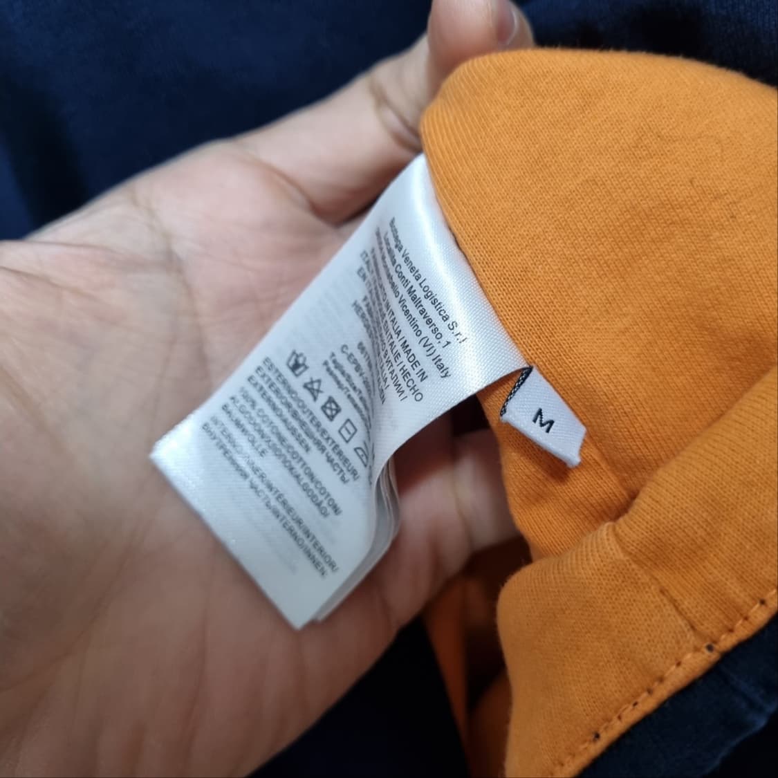 ( L ~ XL ) 보테가베네타 네이비 무지 반팔 티셔츠 상품이미지4