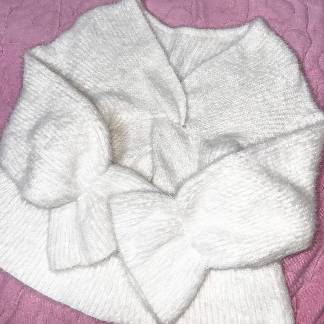 옾숄가능!! STC빈티지 대대장 코리락 앙고라 히메갸루 프릴니트 엣티시 상품이미지4