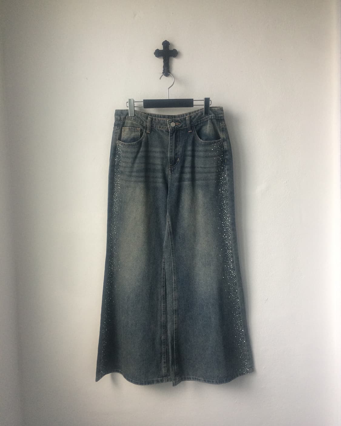 Cubic point denim wide patns 상품이미지1