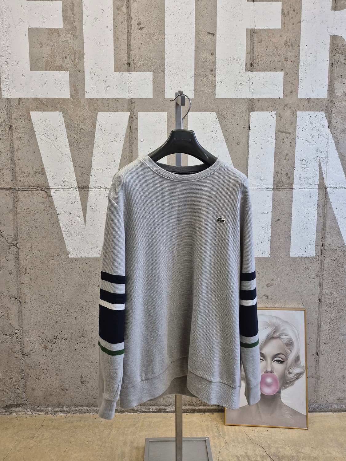 라코스테 팔배색 맨투맨 티셔츠(MTA 상품이미지2