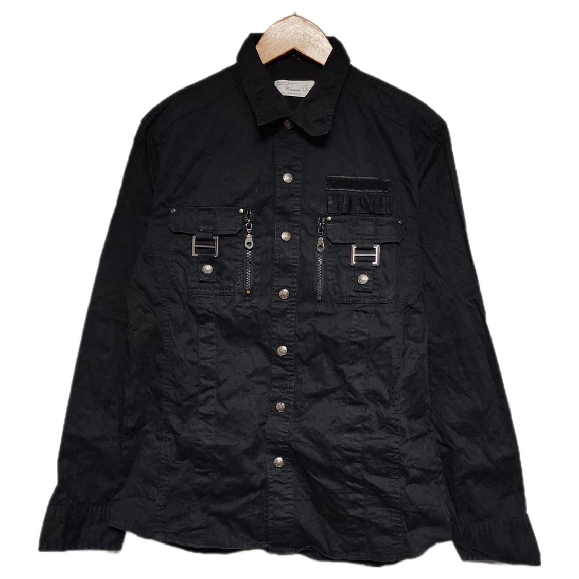 JPN 락시크 지뢰 블랙 클래식 디테일 셔츠 상품이미지1