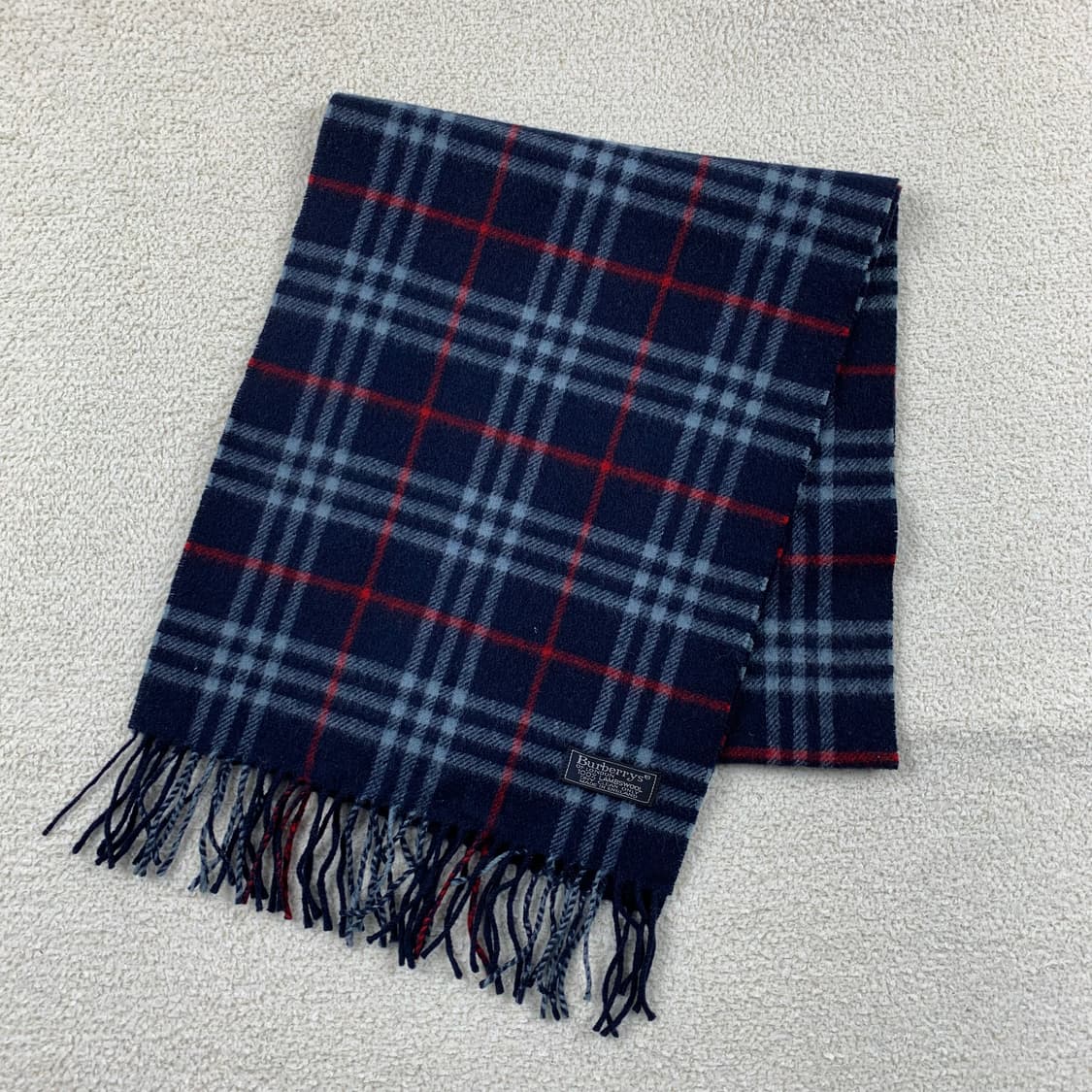 정품 버버리 네이비 노바체크 램스울 머플러 상품이미지1