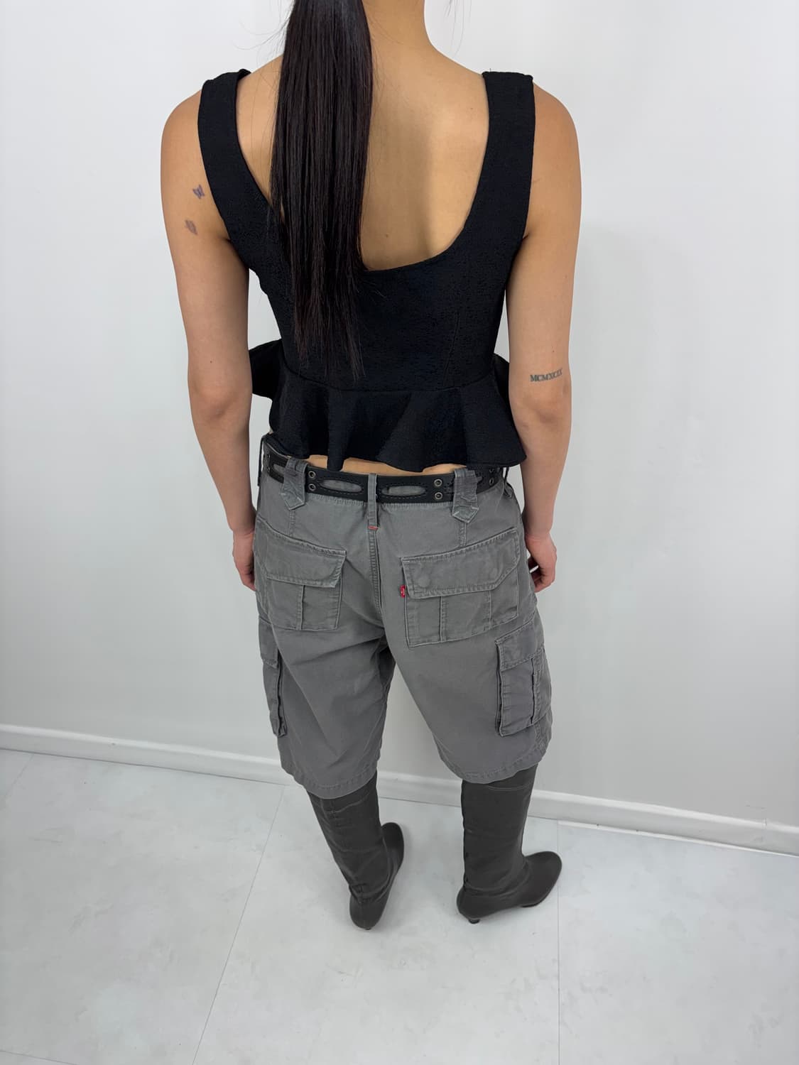 JACQUARD FLARED SLEEVELESS TOP 상품이미지5