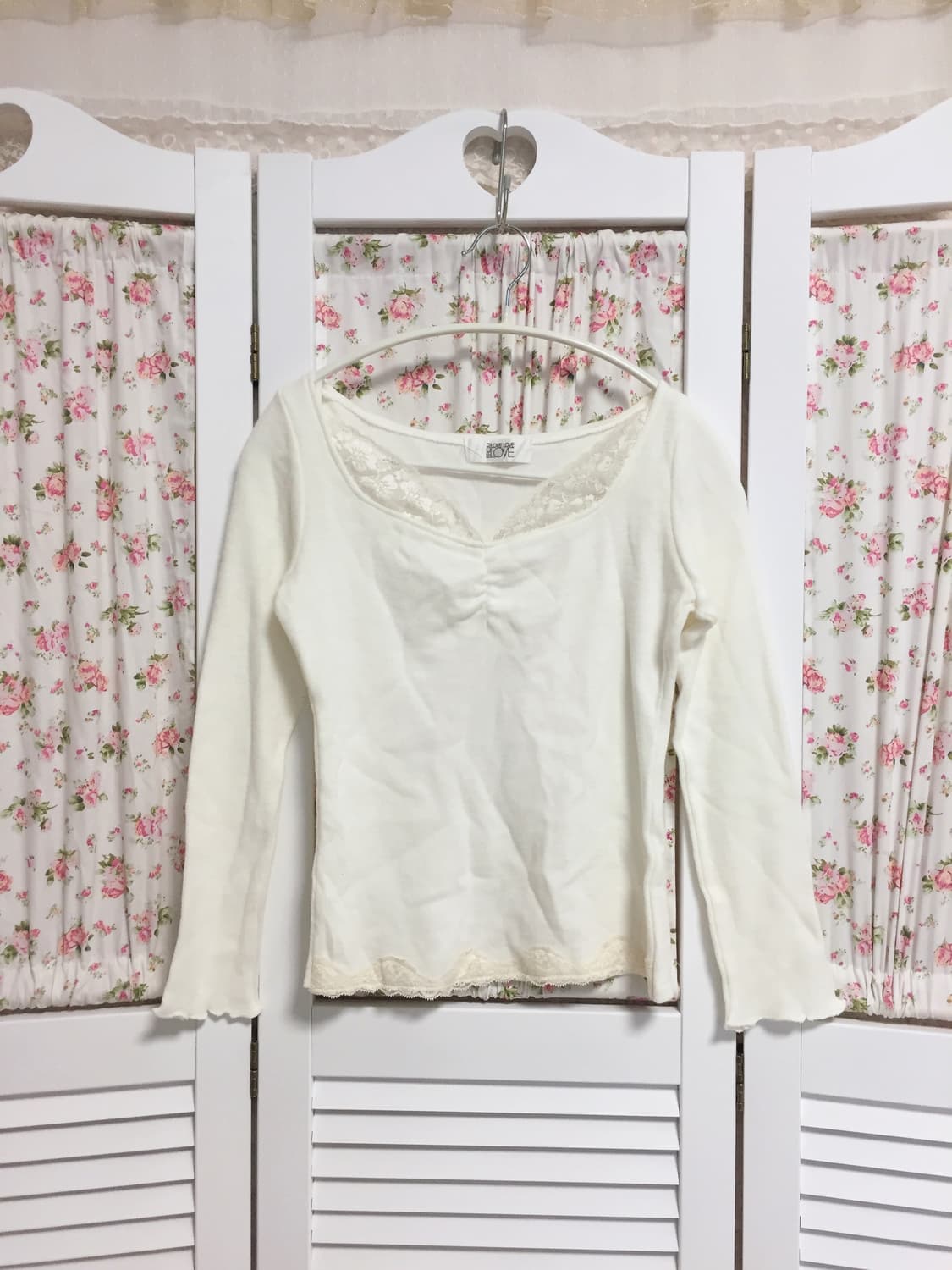 빈티지 레이스 니트 탑 상품이미지1