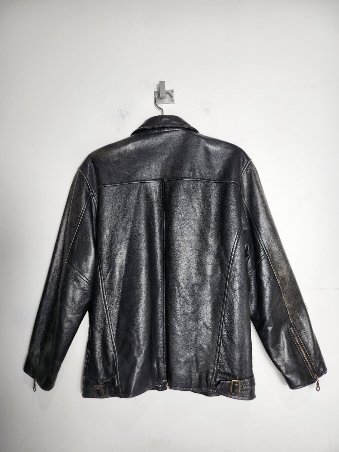 빈티지 블랙 가죽 자켓 상품이미지8