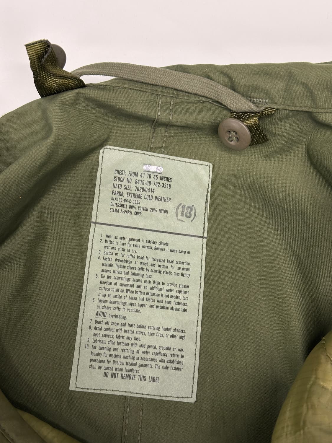 오리지날 70s usa m-65 피쉬테일 개파카  상품이미지8