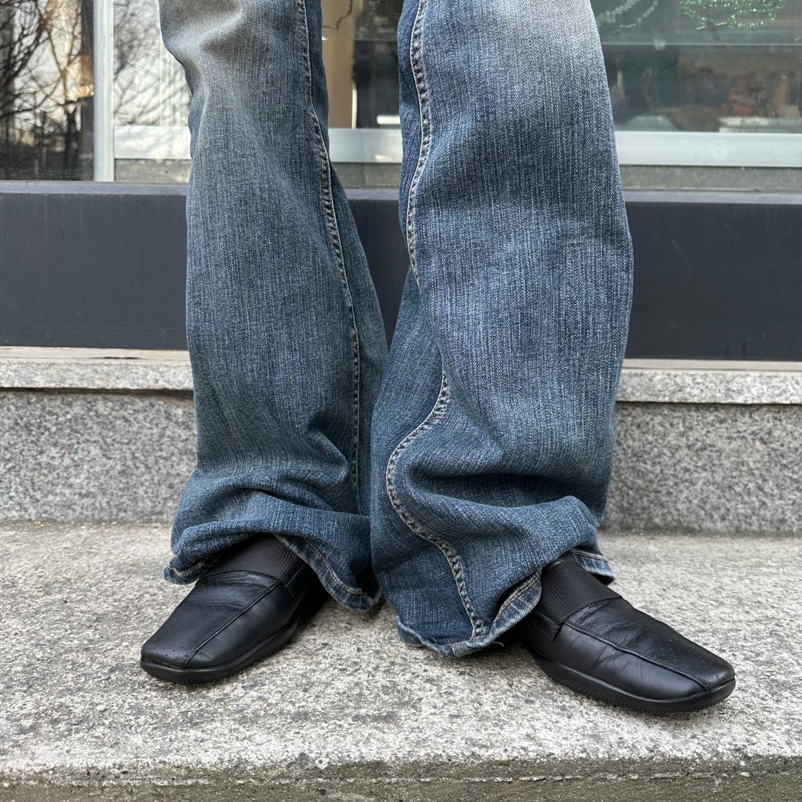 00s 블랙 프라다 스포츠 스퀘어토 로퍼 상품이미지6