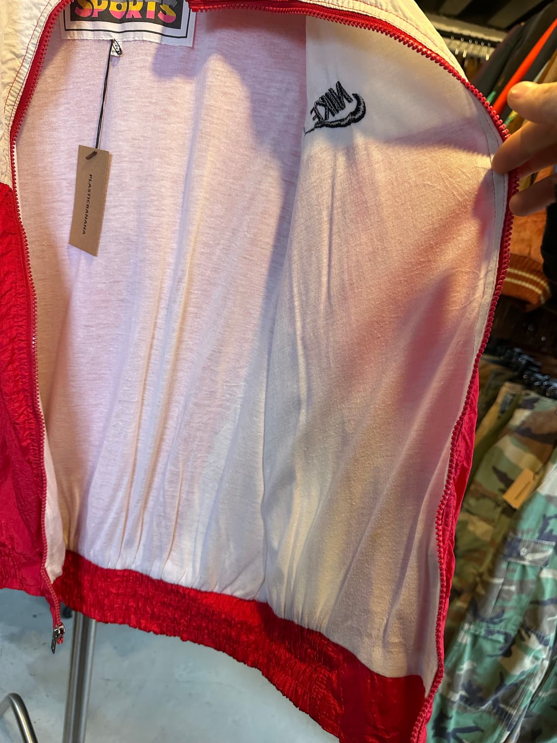 90s 올드스쿨 나이키 스우시 커스텀 메쉬 트랙 자켓 상품이미지8