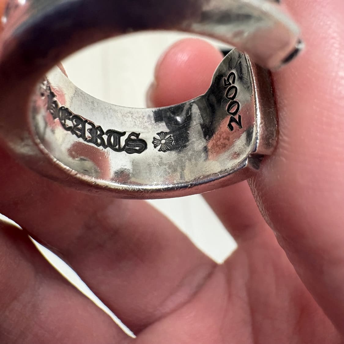 크롬하츠 스크롤라벨링 라지 us7.5 반지 상품이미지3