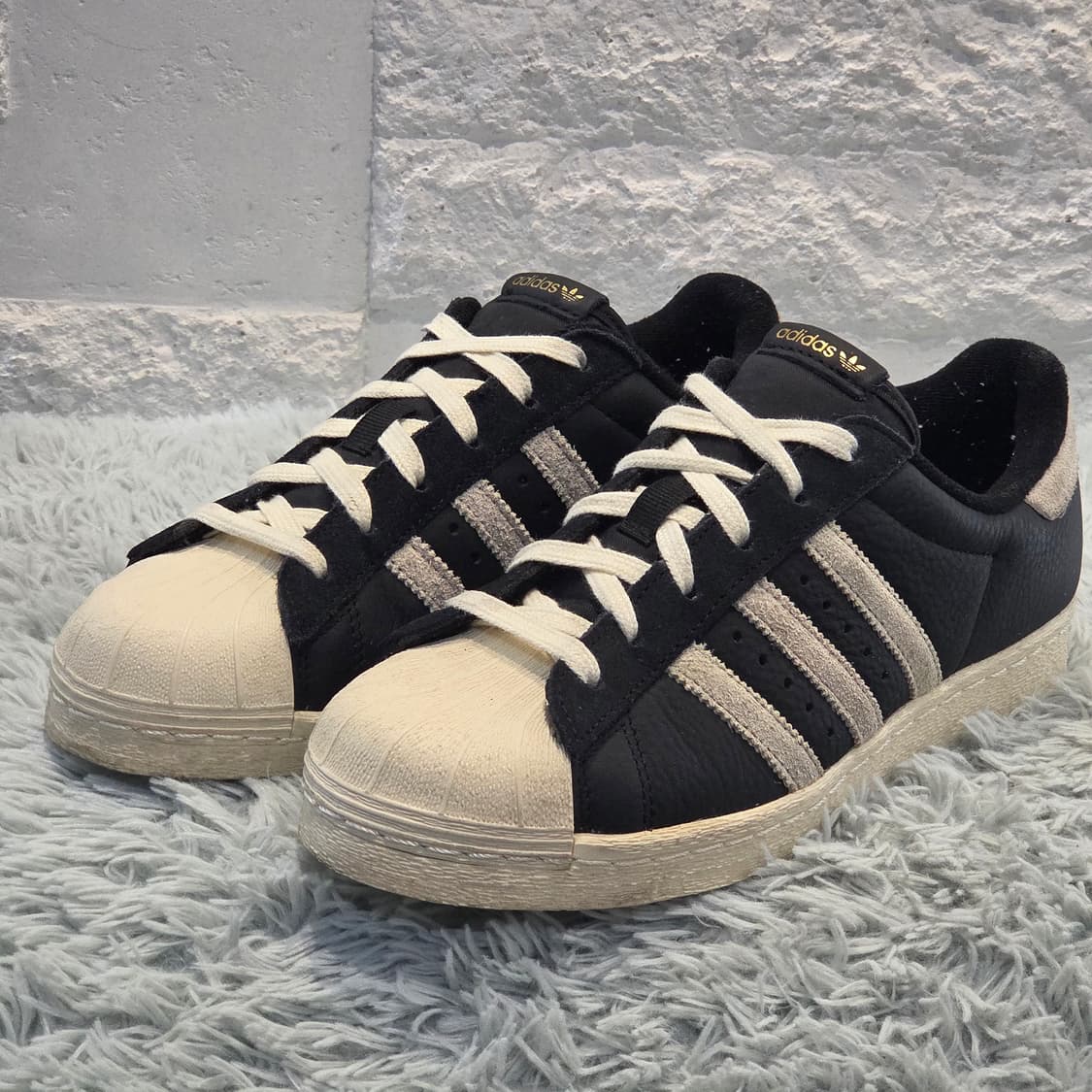 7a-30:아디다스 슈퍼스타 82 블랙 오프화이트 235mm 상품이미지1