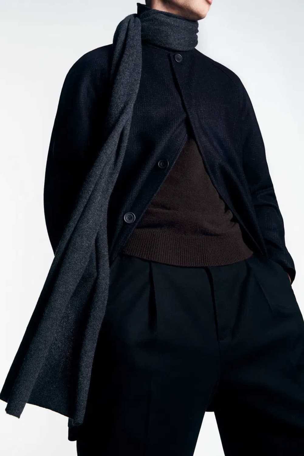 cos checked felted-wool car coat 상품이미지7