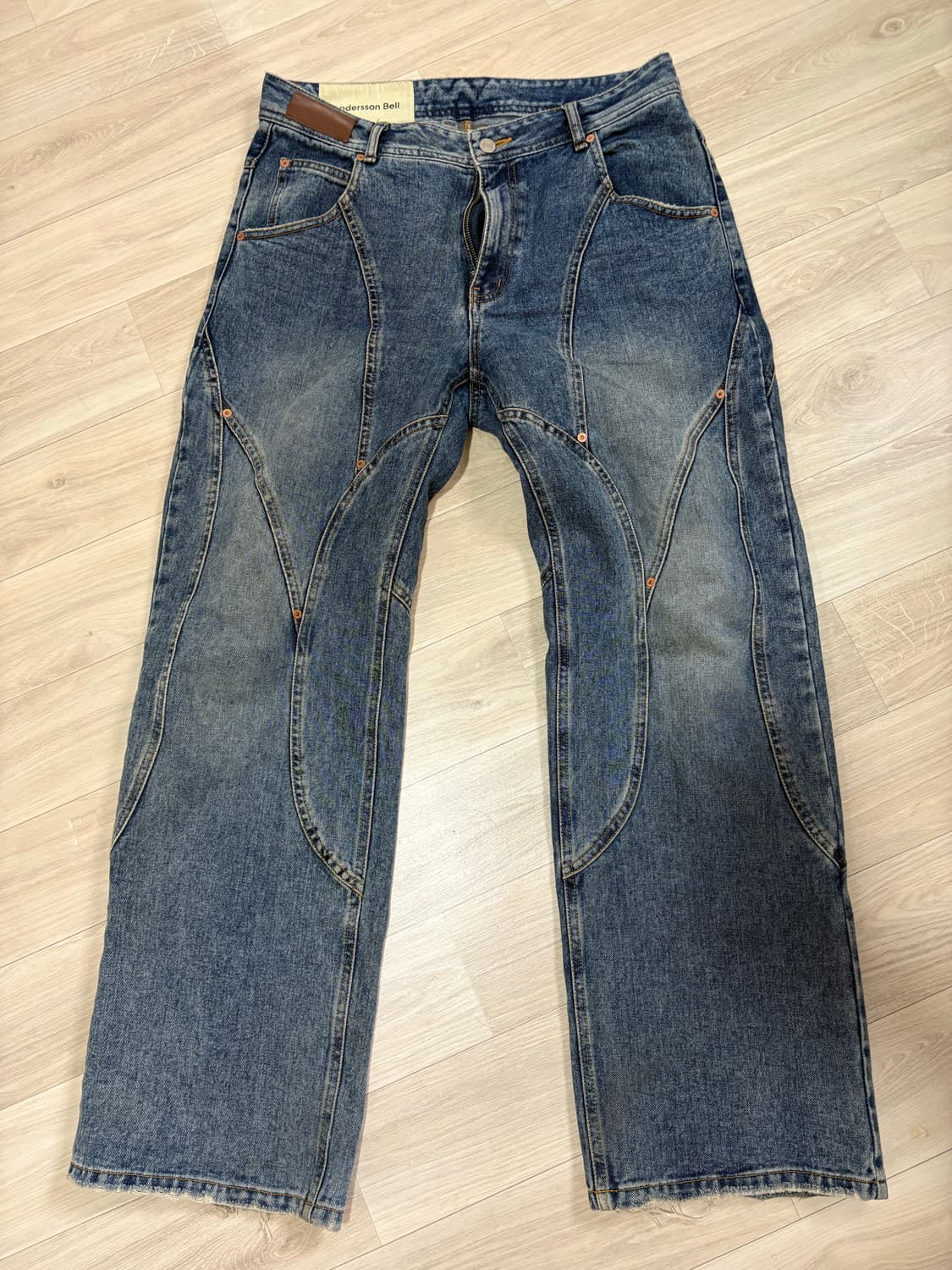 앤더슨벨 브릭 커브 패널 와이드 진 31 상품이미지1