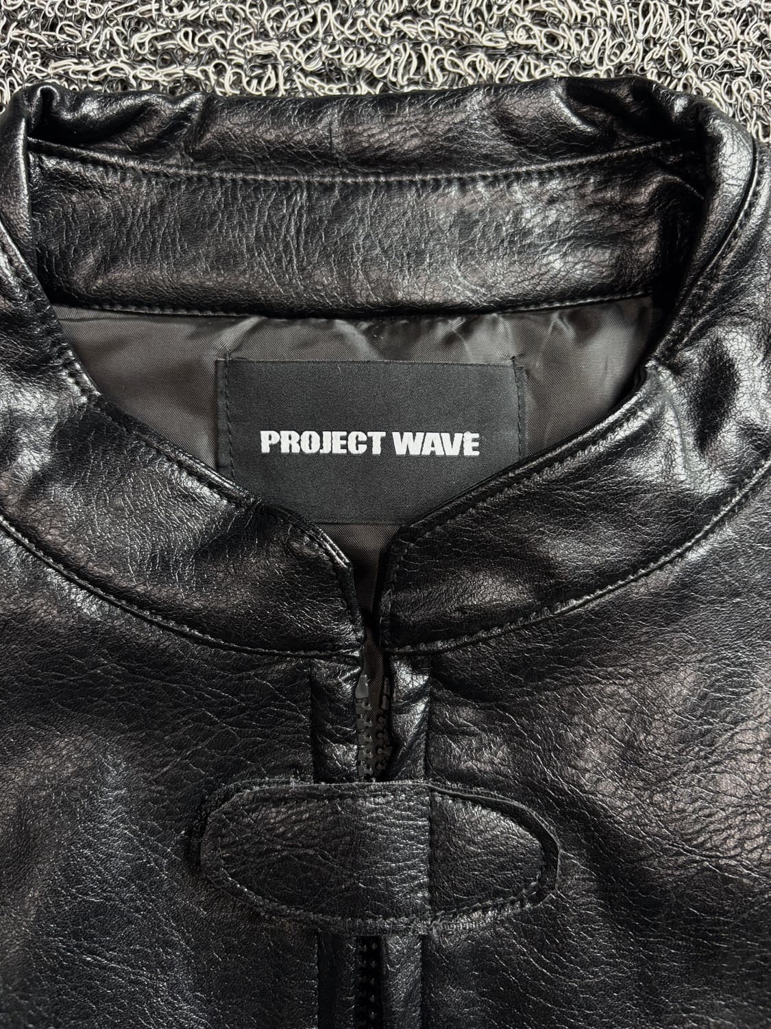 프로젝트 웨이브 디테일 레이싱 레더 자켓 3726 상품이미지4