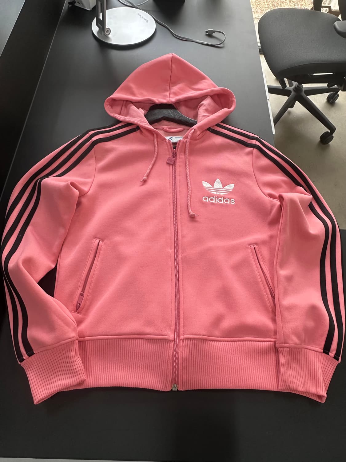 아디다스 후드플락 져지집업 코랄 상품이미지6